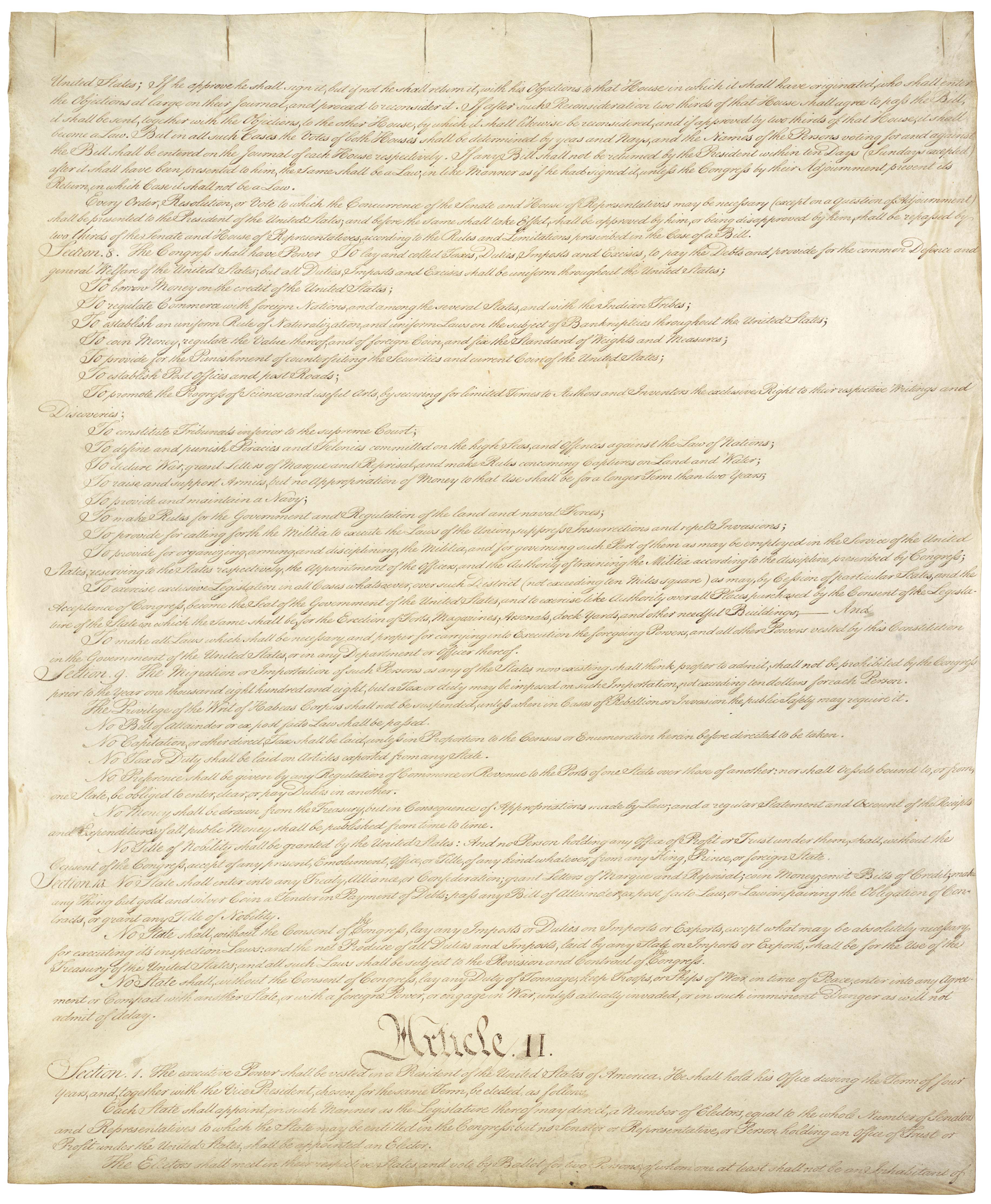 Page 2 of the U.S. Constitution